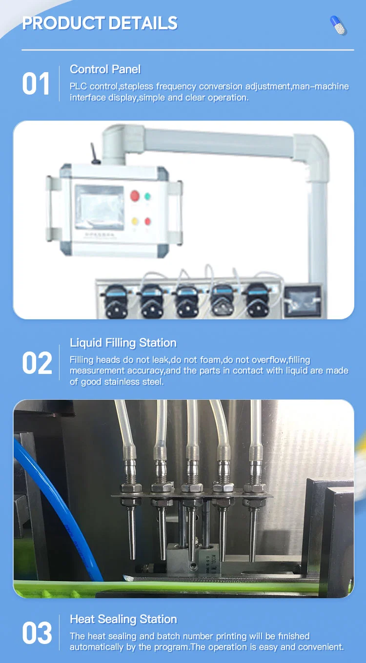 Factory Price Automatic Pharmacy Plastic Ampoule Filling and Sealing Machine