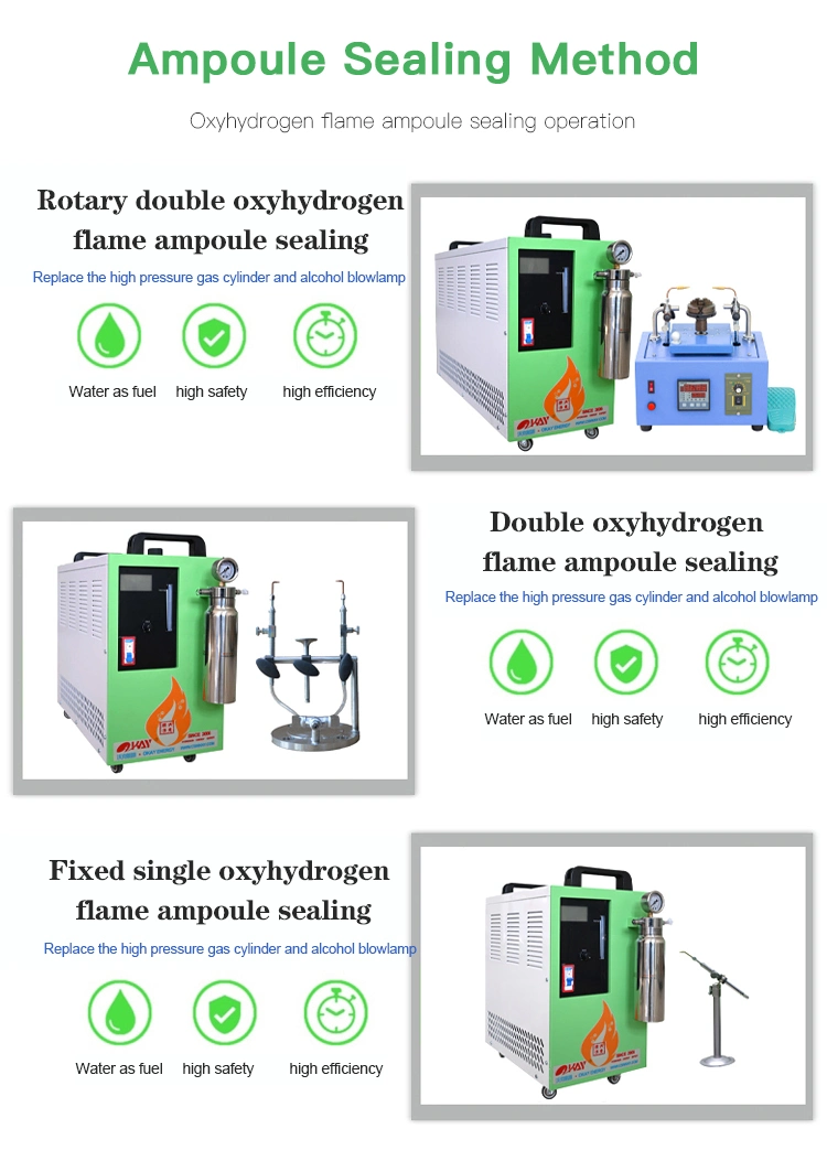Oxyhydrogen Flame Combustion Crushable Glass Ampoules Filler Sealer Glass Ampoule Cosmetics Filling Machine for Onion Skin Ampoules