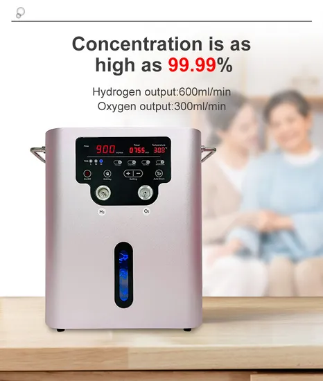 900ml Flow Rate Adjustable Hydrogen Oxygen Generator Brown Gas Inhalation Machine 