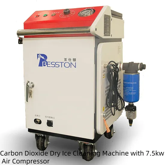 Carbon Dioxide Dry Ice Cleaning Machine with 7.5kw Air Compressor 